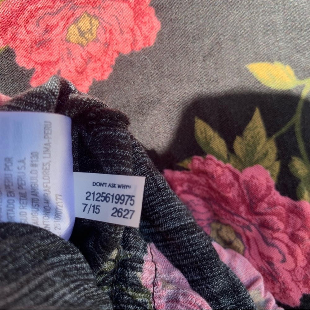 Don’t Ask Why floral cropped mutton Angel sleeve viscose cottage boho top OS - Picture 14 of 14
